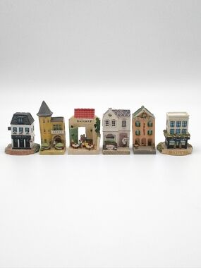 Lot of 6 Vintage Baileys Limited Edition Miniature Houses 1995-2001
